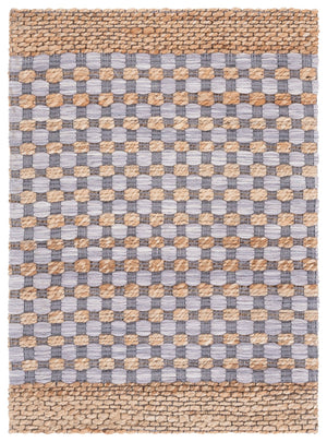 Safavieh Martha Natural Grey Round Hand-Tufted Rug — Jute Wool Cotton Blend, Low-Profile Modern Texture 6'-0" x 6'-0" MSR9529F-6R