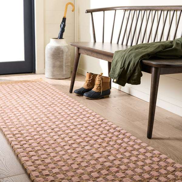 Safavieh Martha Hand-Tufted Round Area Rug In Natural Blush Tones, Jute-Wool-Cotton Blend, Low Pile Elegance 6'-0" x 6'-0" MSR9529U-6R