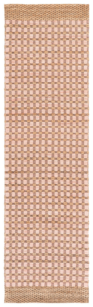 Safavieh Martha Hand‑Tufted Natural Blush Area Rug — Jute Wool Cotton Blend, Low Pile, Indian Craftsmanship Elegance 6'-0" x 6'-0" MSR9529U-6SQ