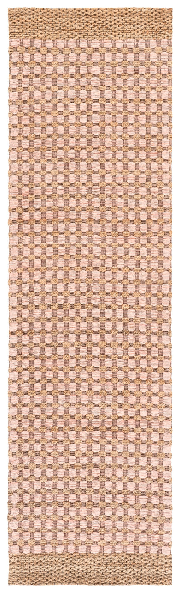 Safavieh Martha Hand‑Tufted Natural Blush Area Rug — Jute Wool Cotton Blend, Low Pile, Indian Craftsmanship Elegance 6'-0" x 6'-0" MSR9529U-6SQ