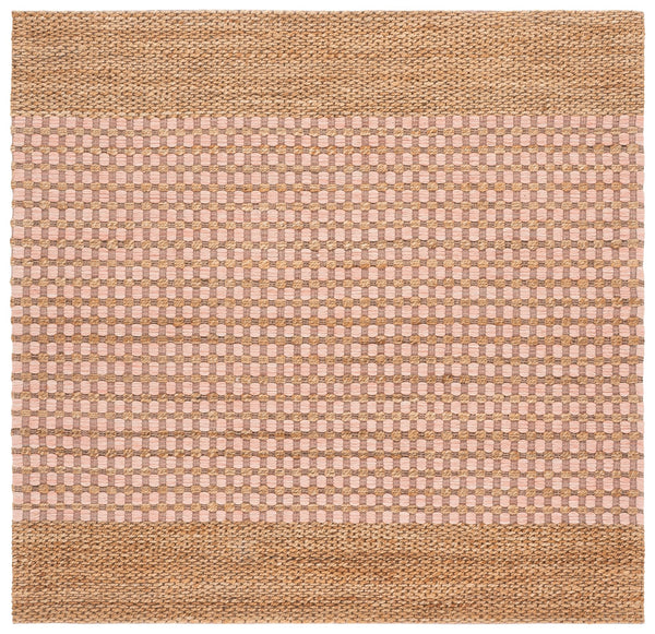 Safavieh Martha Hand-Tufted Round Area Rug In Natural Blush Tones, Jute-Wool-Cotton Blend, Low Pile Elegance 6'-0" x 6'-0" MSR9529U-6R