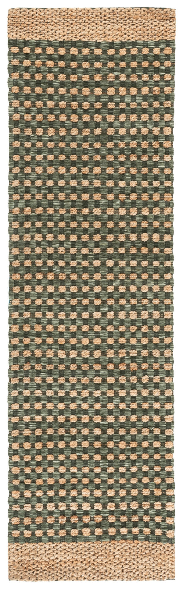 Safavieh Martha Hand-Tufted Natural Green Area Rug — Jute Wool Cotton Blend, Low-Profile Texture For Calm DéCor 6'-0" x 9'-0" MSR9529Y-6