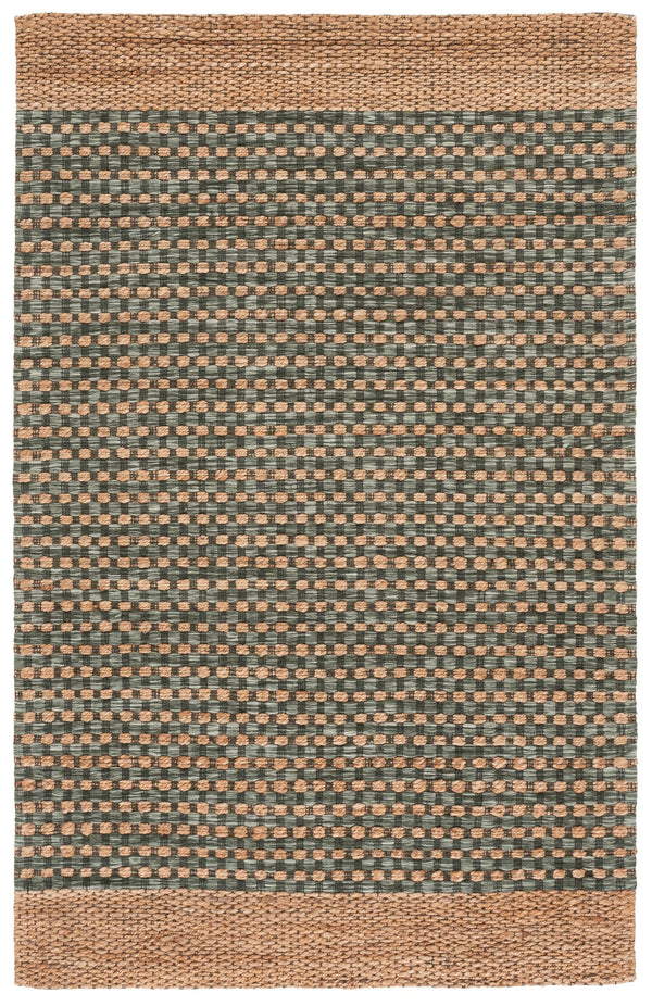 Safavieh Martha Hand‑Tufted Natural & Green Runner Rug — Low‑Pile Jute Wool Cotton Blend For Hallways 2'-3" x 8'-0" MSR9529Y-28