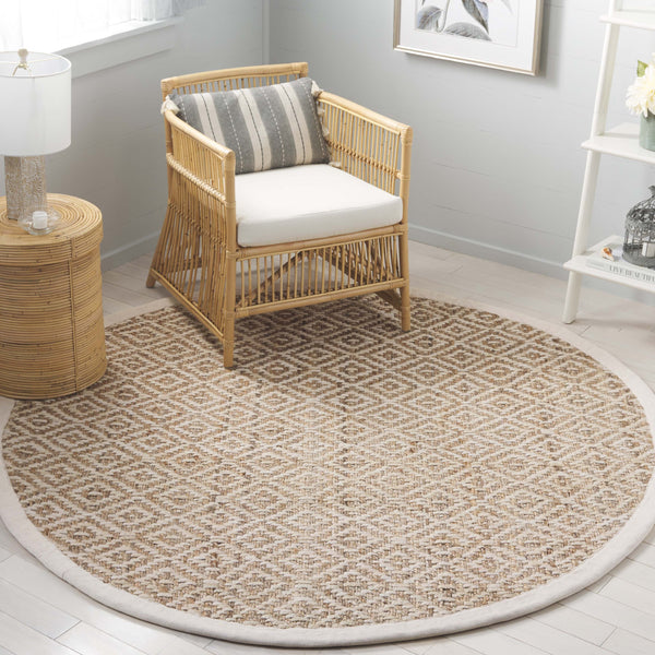 Safavieh Msr Handwoven Jute Area Rug - Timeless Diamond Pattern, Sustainable Craftsmanship For Your Home Ivory ,Natural Jute Msr9554a-6r