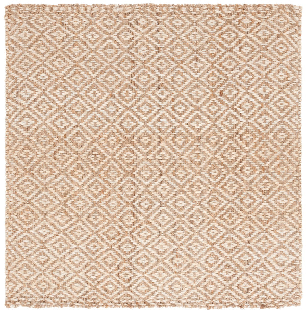 Safavieh Msr Handwoven Jute Area Rug - Timeless Diamond Pattern, Sustainable Craftsmanship For Your Home Ivory ,Natural Jute Msr9554a-6sq