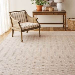 Safavieh Martha Handwoven Area Rug In Luxe Wool-cotton Blend For Modern Or Traditional Home Decor Elegance Beige ,Ivory 85% Wool 15% Cotton Msr9625b-4