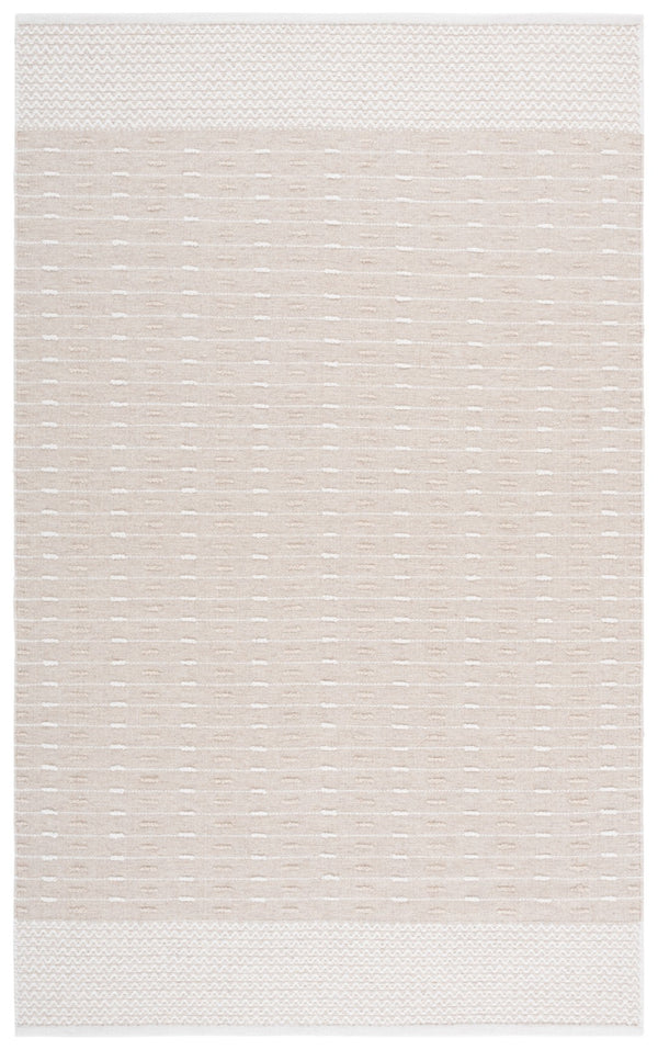 Safavieh Martha Handwoven Area Rug In Luxe Wool-cotton Blend For Modern Or Traditional Home Decor Elegance Beige ,Ivory 85% Wool 15% Cotton Msr9625b-4
