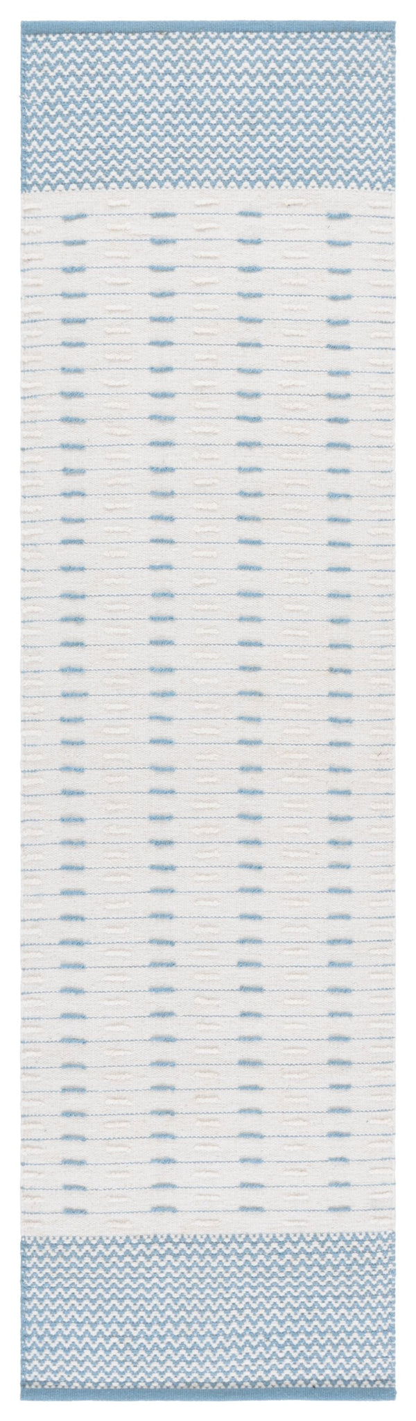 Safavieh Martha Elegant Handwoven Runner Area Rug - Timeless Craftsmanship & Soft Touch For Your Home Light Blue ,Ivory 85% Wool 15% Cotton Msr9625k-29