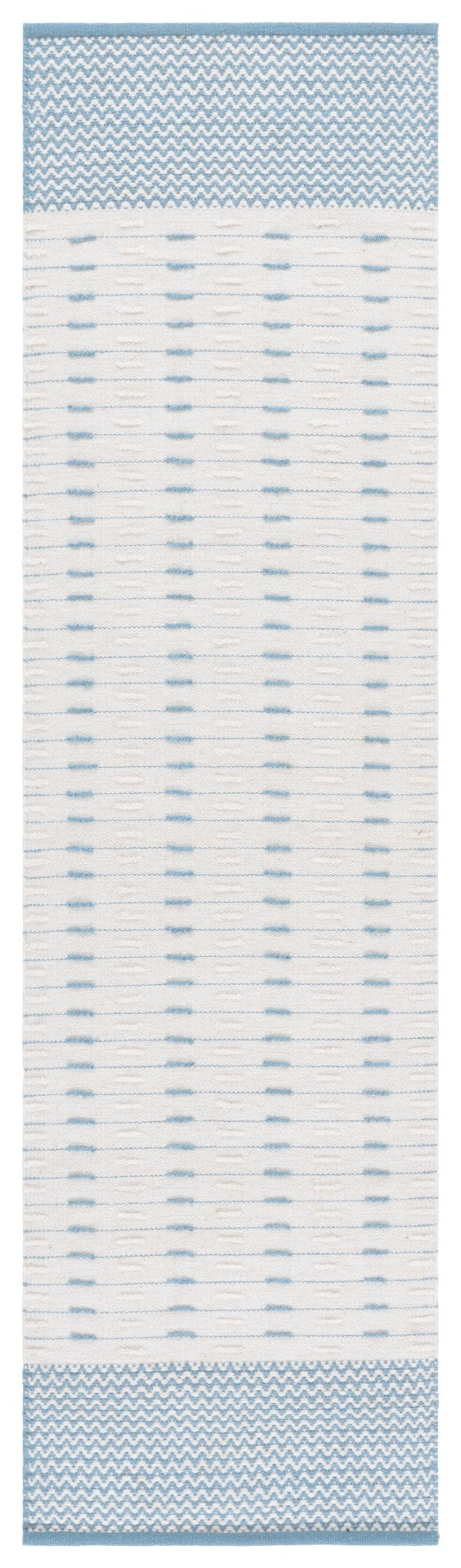 Safavieh Martha Handwoven Area Rug In Luxe Wool-cotton Blend For Modern Or Traditional Home Decor Elegance Light Blue ,Ivory 85% Wool 15% Cotton Msr9625k-4