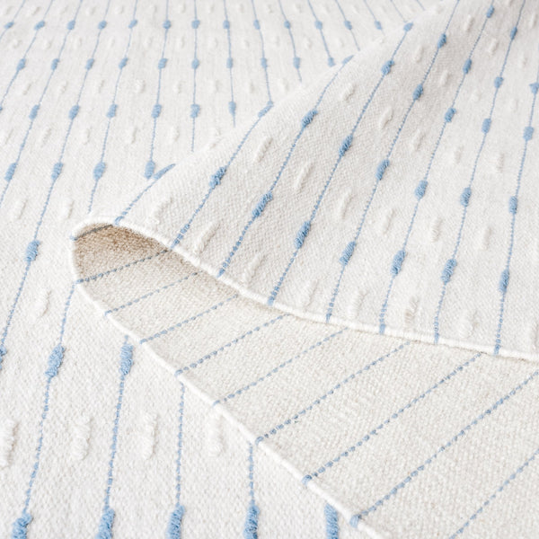 Safavieh Martha Elegant Handwoven Runner Area Rug - Timeless Craftsmanship & Soft Touch For Your Home Light Blue ,Ivory 85% Wool 15% Cotton Msr9625k-5