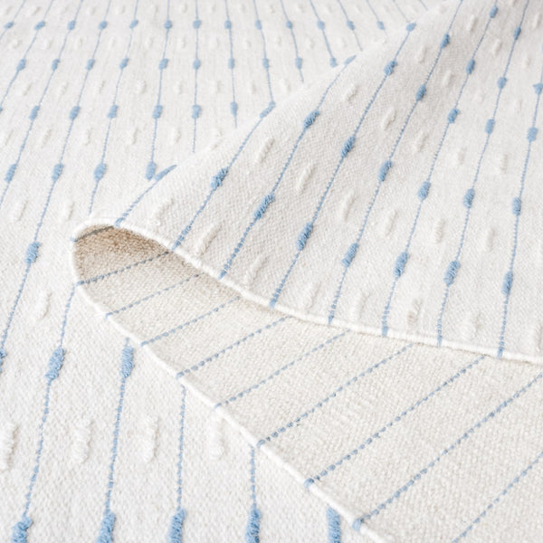 Safavieh Martha Handwoven Area Rug In Luxe Wool-cotton Blend For Modern Or Traditional Home Decor Elegance Light Blue ,Ivory 85% Wool 15% Cotton Msr9625k-4