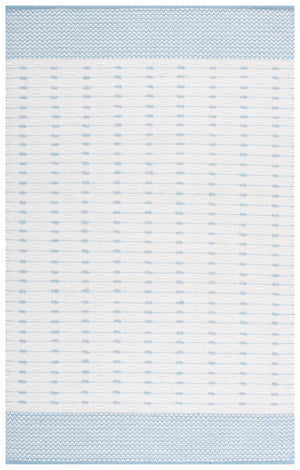 Safavieh Martha Elegant Handwoven Runner Area Rug - Timeless Craftsmanship & Soft Touch For Your Home Light Blue ,Ivory 85% Wool 15% Cotton Msr9625k-5