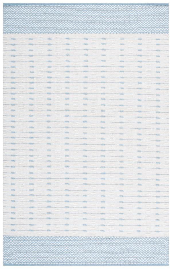 Safavieh Martha Elegant Handwoven Runner Area Rug - Timeless Craftsmanship & Soft Touch For Your Home Light Blue ,Ivory 85% Wool 15% Cotton Msr9625k-5