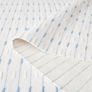Safavieh Martha Handwoven 9X12 Light Blue & Ivory Wool-Cotton Rug — Low-Pile Scandinavian Geometric Style, Durable Elegance MSR9625K-9