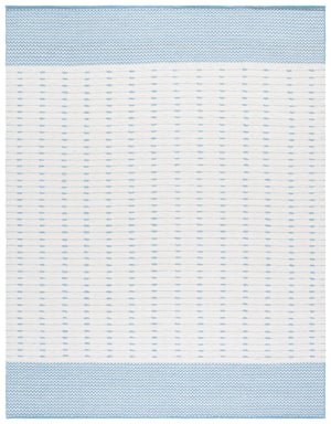 Safavieh Martha Elegant Handwoven Runner Area Rug - Timeless Craftsmanship & Soft Touch For Your Home Light Blue ,Ivory 85% Wool 15% Cotton Msr9625k-8