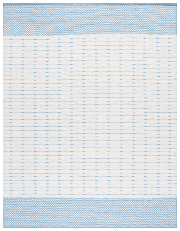 Safavieh Martha Elegant Handwoven Runner Area Rug - Timeless Craftsmanship & Soft Touch For Your Home Light Blue ,Ivory 85% Wool 15% Cotton Msr9625k-8