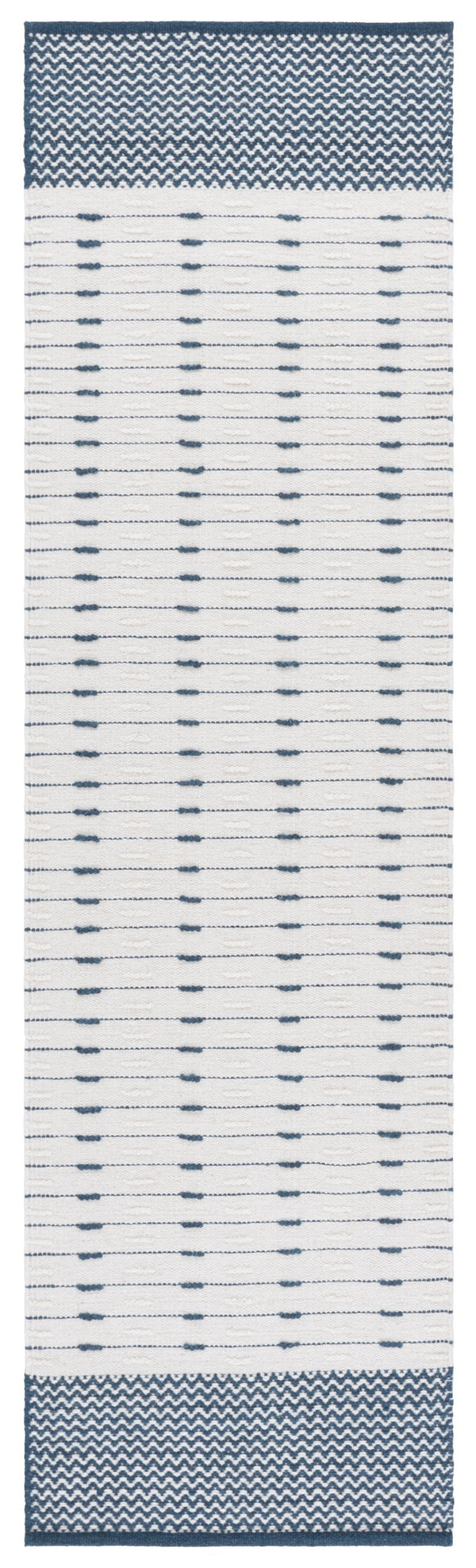 Safavieh Martha Elegant Handwoven Runner Area Rug - Timeless Craftsmanship & Soft Touch For Your Home Navy ,Ivory 85% Wool 15% Cotton Msr9625n-29