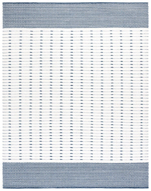 Safavieh Martha Elegant Handwoven Runner Area Rug - Timeless Craftsmanship & Soft Touch For Your Home Navy ,Ivory 85% Wool 15% Cotton Msr9625n-8