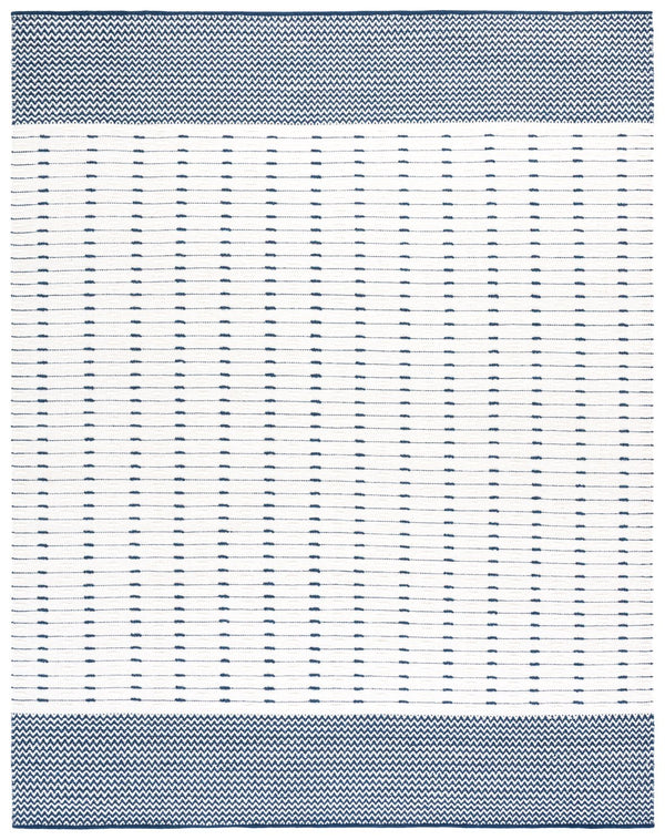 Safavieh Martha Elegant Handwoven Runner Area Rug - Timeless Craftsmanship & Soft Touch For Your Home Navy ,Ivory 85% Wool 15% Cotton Msr9625n-8