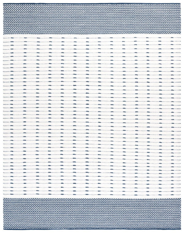 Safavieh Martha Handwoven Area Rug In Luxe Wool-cotton Blend For Modern Or Traditional Home Decor Elegance Navy ,Ivory 85% Wool 15% Cotton Msr9625n-4