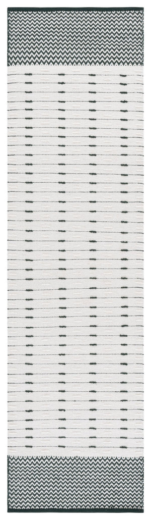 Safavieh Martha Elegant Handwoven Runner Area Rug - Timeless Craftsmanship & Soft Touch For Your Home Dark Green ,Ivory 85% Wool 15% Cotton Msr9625x-29