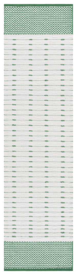Safavieh Martha Handwoven Area Rug In Luxe Wool-cotton Blend For Modern Or Traditional Home Decor Elegance Green ,Ivory 85% Wool 15% Cotton Msr9625y-4