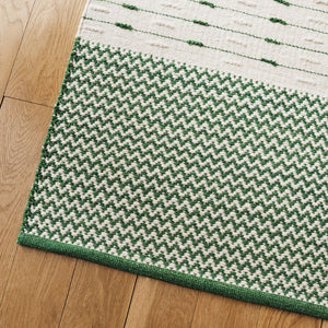 Safavieh Martha Elegant Handwoven Runner Area Rug - Timeless Craftsmanship & Soft Touch For Your Home Green ,Ivory 85% Wool 15% Cotton Msr9625y-5