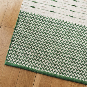Safavieh Martha Handwoven Area Rug In Luxe Wool-cotton Blend For Modern Or Traditional Home Decor Elegance Green ,Ivory 85% Wool 15% Cotton Msr9625y-4