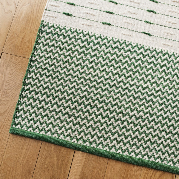 Safavieh Martha Handwoven Area Rug In Luxe Wool-cotton Blend For Modern Or Traditional Home Decor Elegance Green ,Ivory 85% Wool 15% Cotton Msr9625y-4
