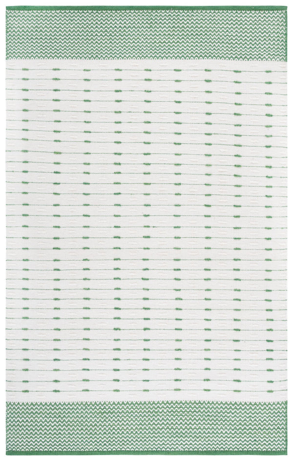 Safavieh Martha Elegant Handwoven Runner Area Rug - Timeless Craftsmanship & Soft Touch For Your Home Green ,Ivory 85% Wool 15% Cotton Msr9625y-5