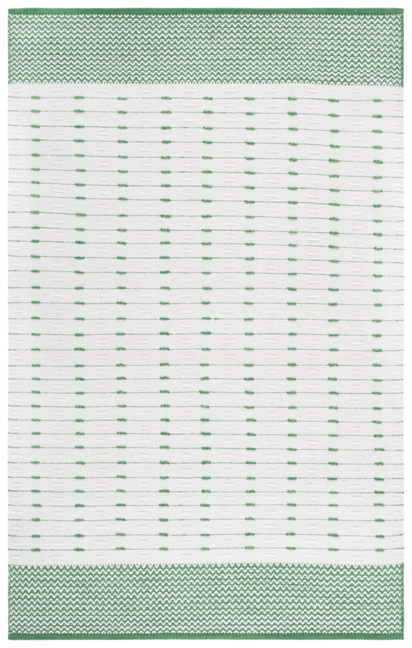 Safavieh Martha Handwoven Area Rug In Luxe Wool-cotton Blend For Modern Or Traditional Home Decor Elegance Green ,Ivory 85% Wool 15% Cotton Msr9625y-4