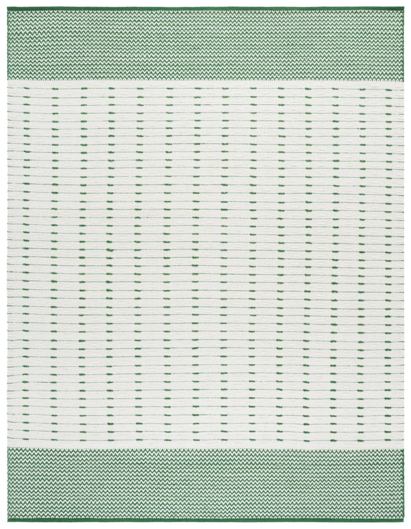 Safavieh Martha Handwoven Area Rug In Luxe Wool-cotton Blend For Modern Or Traditional Home Decor Elegance Green ,Ivory 85% Wool 15% Cotton Msr9625y-4