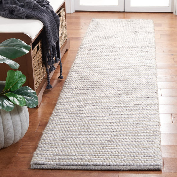 Safavieh Msr Contemporary Hand Woven Area Rug - Luxurious Wool & Cotton Blend For Elegant Home Decor Ivory ,Light Grey Wool And Cotton Msr9650g-5