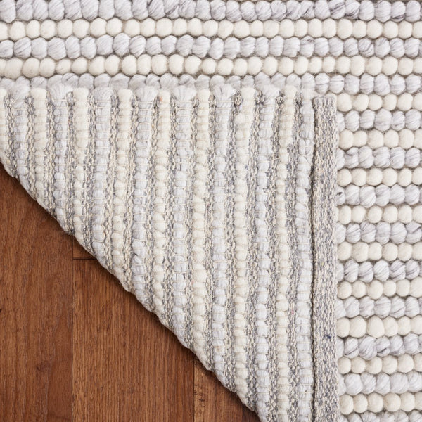 Safavieh Msr Contemporary Hand Woven Area Rug - Luxurious Wool & Cotton Blend For Elegant Home Decor Ivory ,Light Grey Wool And Cotton Msr9650g-5