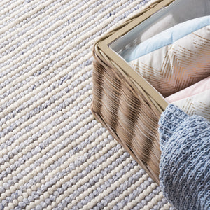 Safavieh Msr Contemporary Hand Woven Area Rug - Luxurious Wool & Cotton Blend For Elegant Home Decor Ivory ,Blue Wool And Cotton Msr9650m-8