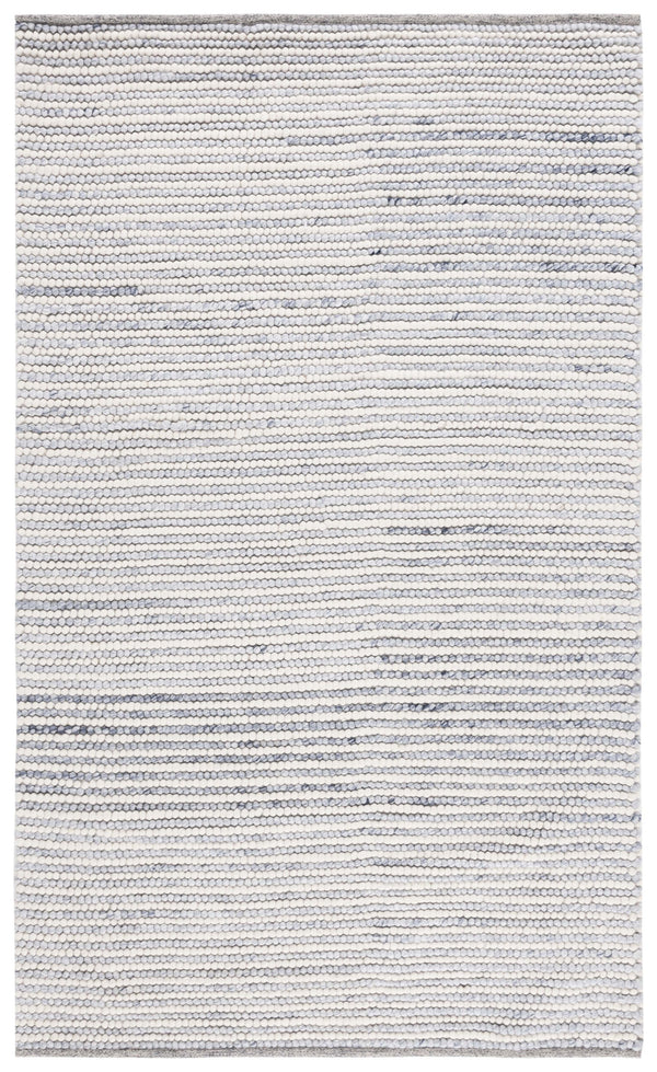 Safavieh Msr Contemporary Hand Woven Area Rug - Luxurious Wool & Cotton Blend For Elegant Home Decor Ivory ,Blue Wool And Cotton Msr9650m-8