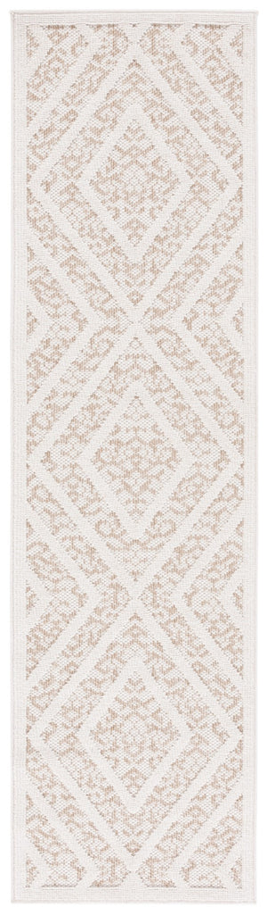 Safavieh Msro218 Global Flat Weave Indoor / Outdoor Rug Light Beige / Brown 2'-2" x 8'