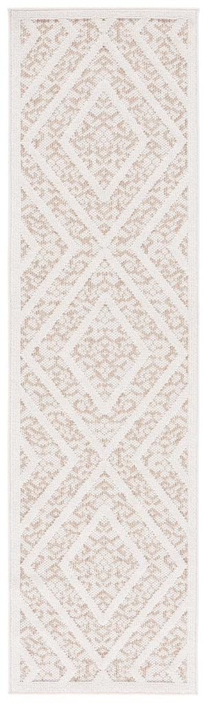 Safavieh Msr Exquisite Light Beige & Brown Area Rug - Stylish 5'3" X 7'6" Indoor/Outdoor Flat Weave Design Light Beige ,Brown Polypropylene Msro218b-5