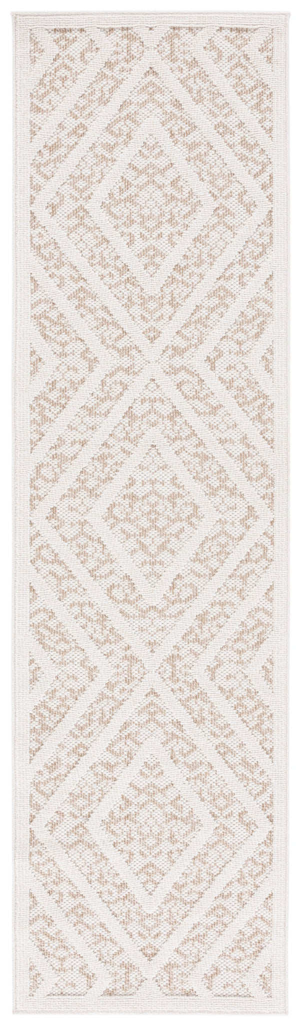 Safavieh Msr Exquisite Light Beige & Brown Area Rug - Stylish 5'3" X 7'6" Indoor/Outdoor Flat Weave Design Light Beige ,Brown Polypropylene Msro218b-5
