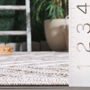 Safavieh Msr Exquisite Light Beige & Brown Area Rug - Stylish 5'3" X 7'6" Indoor/Outdoor Flat Weave Design Light Beige ,Brown Polypropylene Msro218b-5