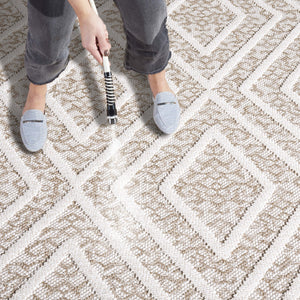 Safavieh Msr Exquisite Light Beige & Brown Area Rug - Stylish 5'3" X 7'6" Indoor/Outdoor Flat Weave Design Light Beige ,Brown Polypropylene Msro218b-5