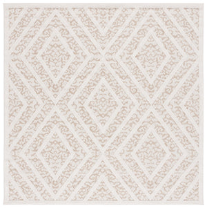 Safavieh Msro218 Global Flat Weave Indoor / Outdoor Rug Light Beige / Brown 6'-7" x 6'-7" Square