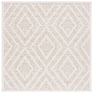 Safavieh Msr Exquisite Light Beige & Brown Area Rug - Stylish 5'3" X 7'6" Indoor/Outdoor Flat Weave Design Light Beige ,Brown Polypropylene Msro218b-5