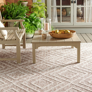 Safavieh Msro218 Global Flat Weave Indoor / Outdoor Rug Light Beige / Brown 9' x 12'