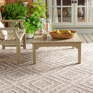 Safavieh Msro218 Global Flat Weave Indoor / Outdoor Rug Light Beige / Brown 8' x 10'