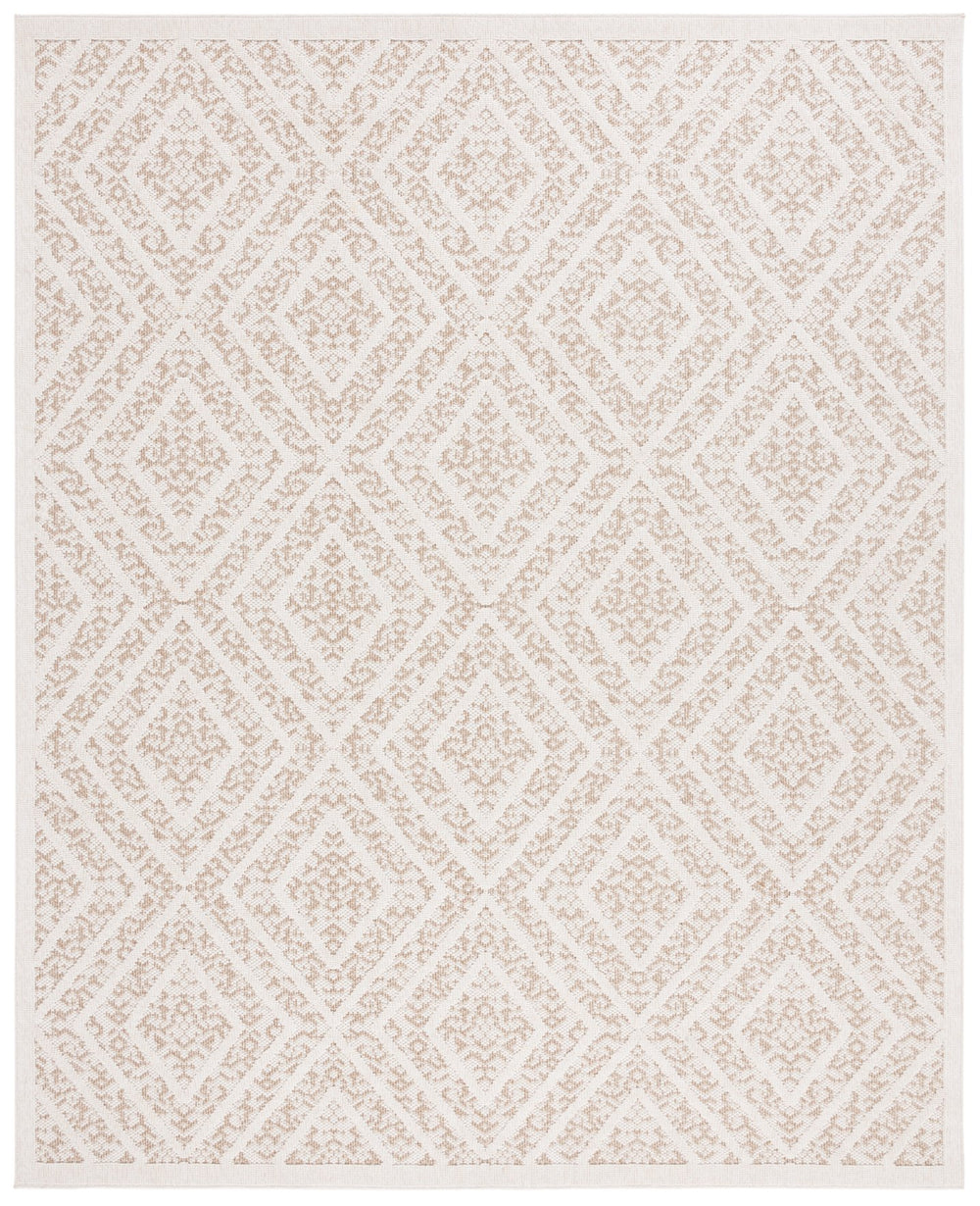 Safavieh Msr Exquisite Light Beige & Brown Area Rug - Stylish 5'3" X 7'6" Indoor/Outdoor Flat Weave Design Light Beige ,Brown Polypropylene Msro218b-5