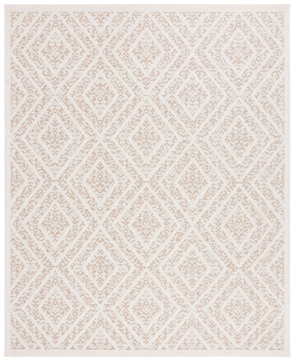 Safavieh Msr Exquisite Light Beige & Brown Area Rug - Stylish 5'3" X 7'6" Indoor/Outdoor Flat Weave Design Light Beige ,Brown Polypropylene Msro218b-5