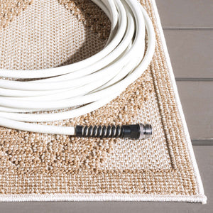 Safavieh Martha Stewart 6'7" Round Area Rug - Elegant Beige/Brown Geometric Design For Indoor & Outdoor Use Beige ,Brown Polypropylene Msro226b-7r