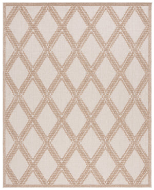 Safavieh Martha Stewart 6'7" Round Area Rug - Elegant Beige/Brown Geometric Design For Indoor & Outdoor Use Beige ,Brown Polypropylene Msro226b-7r