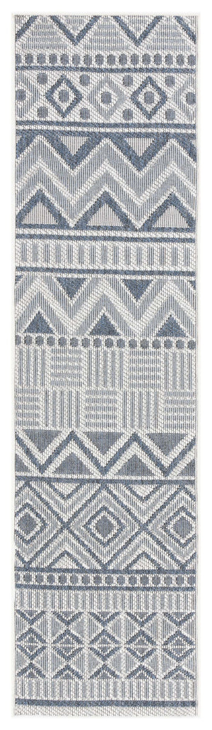 Safavieh Msr Outdoor Geometric Area Rug – Elegant Indoor/Outdoor Design, Durable, Washable & Easy-clean Style Cream ,Navy Polypropylene Msro318a-4